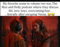 max and holly podcast meme meme image
