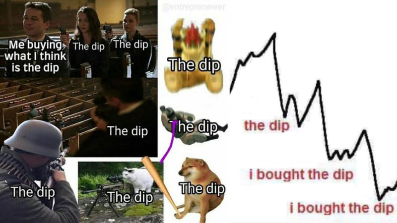 buy the dip meme meme image