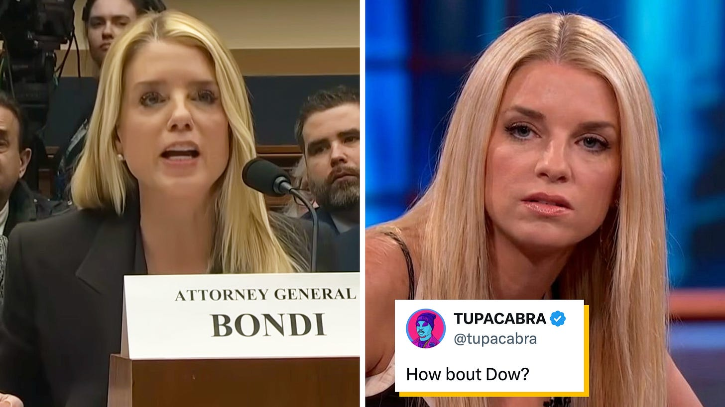 pam bondi dow 50000 meme meme image