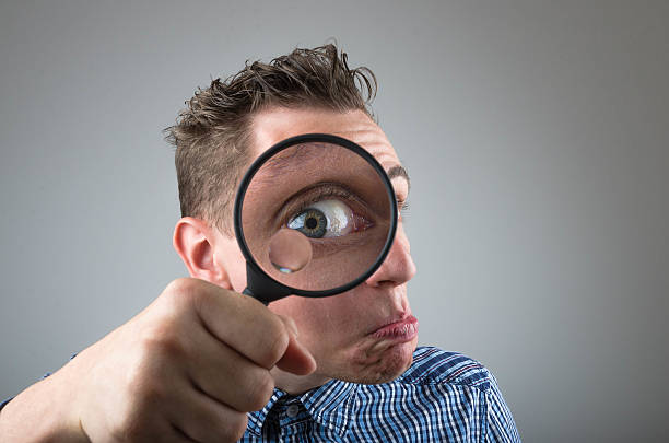 guy with magnifying glass meme meme image