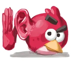 angry bird listening meme meme image