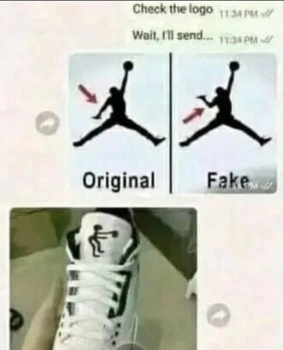 fake jordans meme meme image