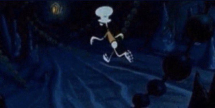 squidward running meme meme image