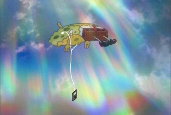 spongebob floating meme meme image