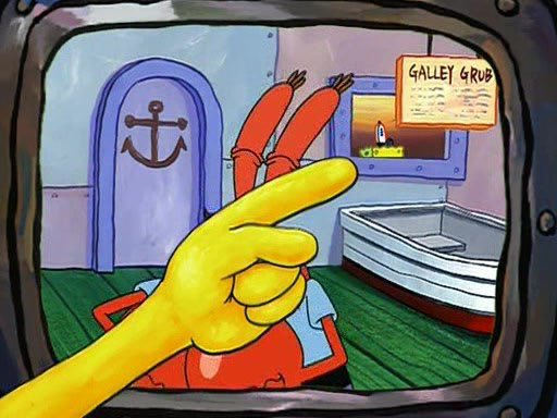 spongebob pointing meme meme image