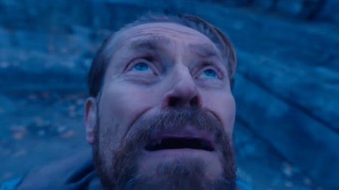 willem dafoe meme looking up meme image